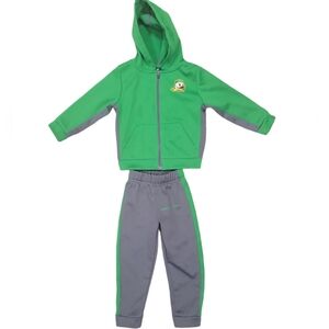 Colosseum Oregon Ducks Toddler Green/Gray Full Zip Hoodie & Pant Set 2T